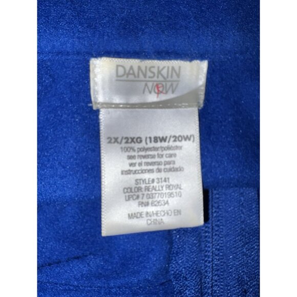 Danskin Now Womens Size 2X Fleece Vest Blue Pockets Full Front Zipper - Picture 6 of 6